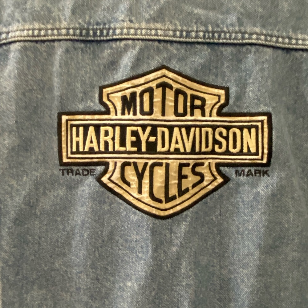 NOT FOR SALE Harley Davidson Men vintage vest denim XL- good conditions